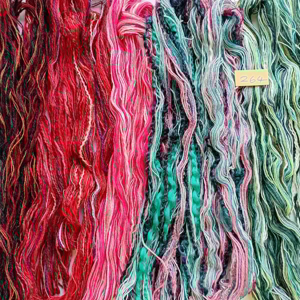 Selection of threads, yarns and fibres for creative arts and crafts