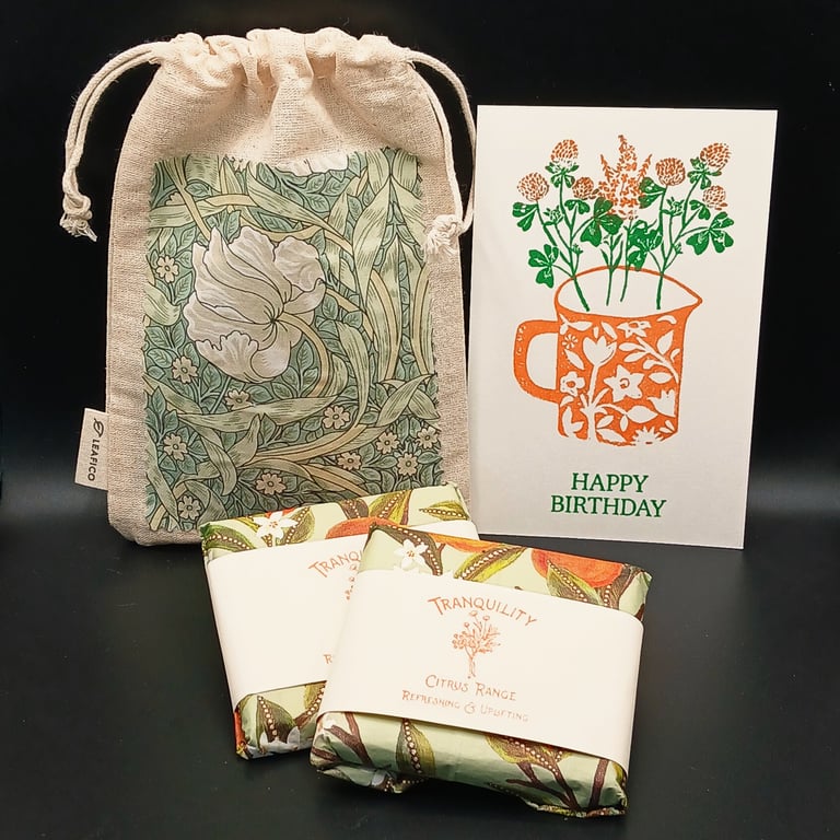 Citrus Blossom Aromatherapy Wax Melts Birthday Gift with Keepsake Bag & Card
