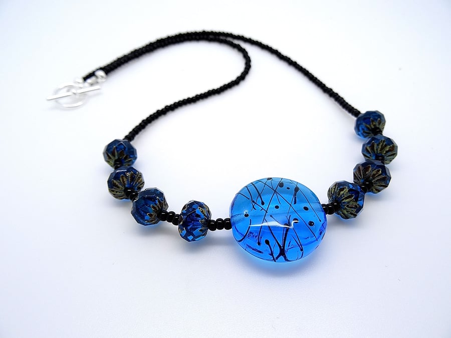 Handmade Lampwork Glass Necklace