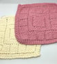 Hand Knit Cotton Dishcloth Bundle of 2 - Image 2