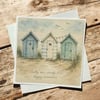 Salty Air, Sandy Toes, Happy Memories Beach Hut Coastal Card