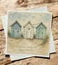 Salty Air, Sandy Toes, Happy Memories Beach Hut Coastal Card
