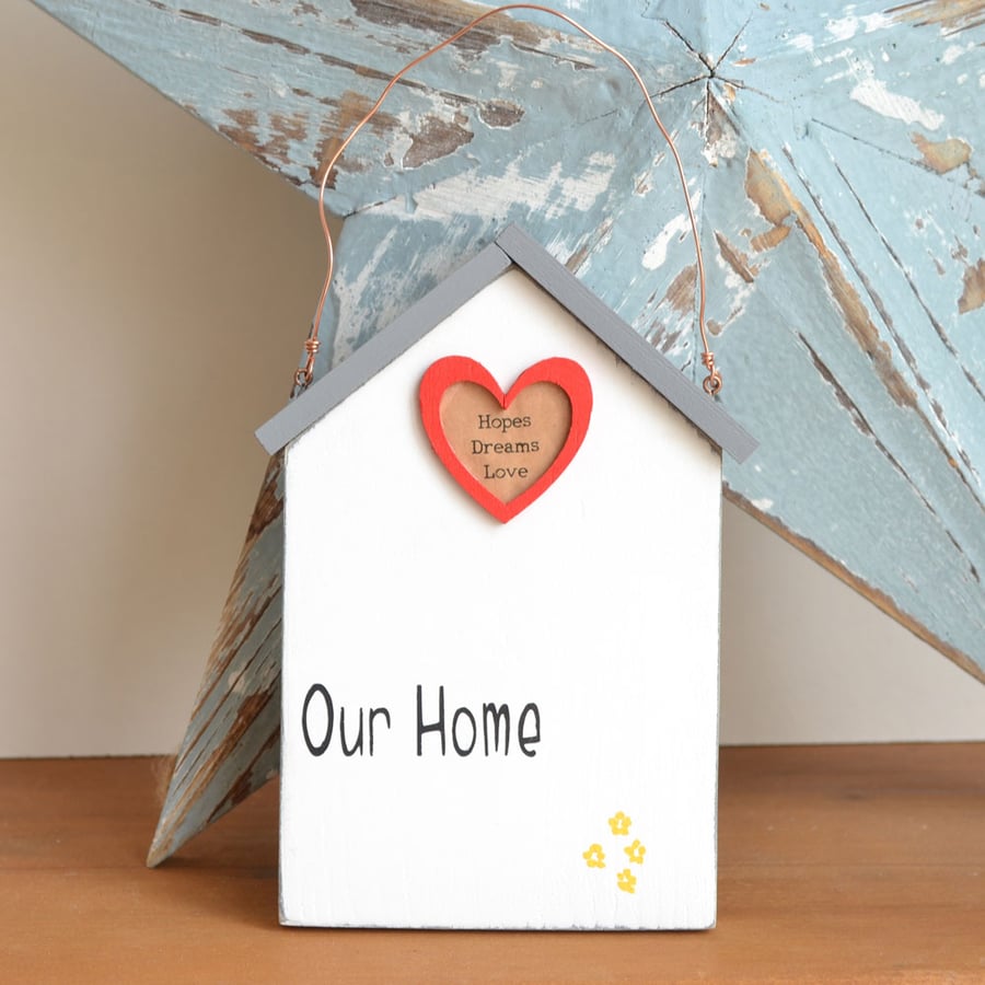 Our Home Wood Sign, Wall Hanging Sign, Home Definition, Home is