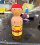 Hulk Hogan Handpainted Wooden Peg Doll - WWE Wrestling Icon