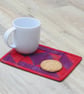 Purple and Red patchwork Mug Rug - Image 8