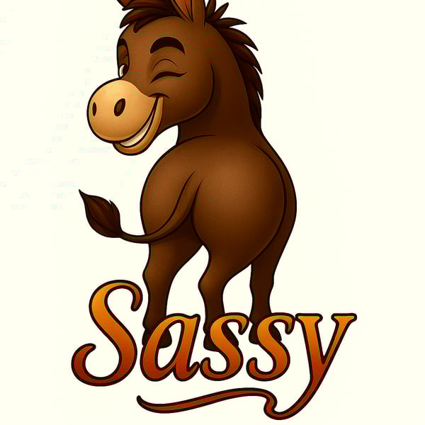 Winking Donkey Illustration – Fun Print for Home or Gifts