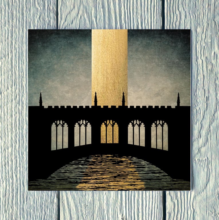 Bridge of Sighs Cambridge, Greetings Card