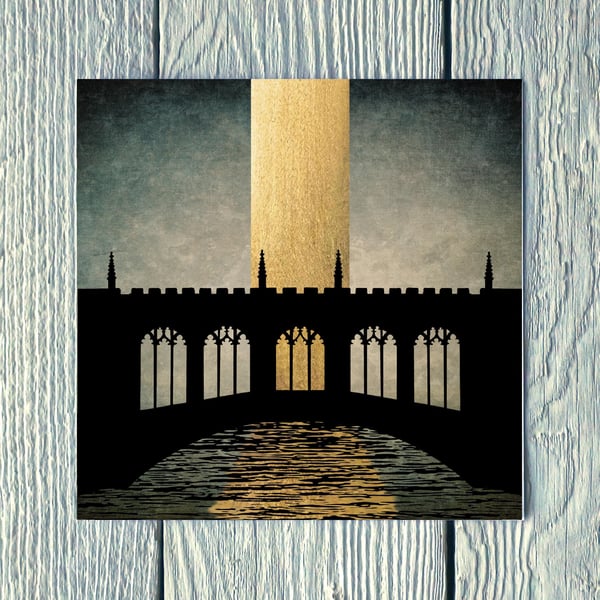 Bridge of Sighs Cambridge, Greetings Card