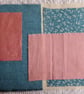 Vintage Blue and Rose Pink Slow Stitching kit with antique textiles - Image 7