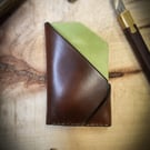 Handmade Abstract Leather Card Wallet- ‘Horween’ 
