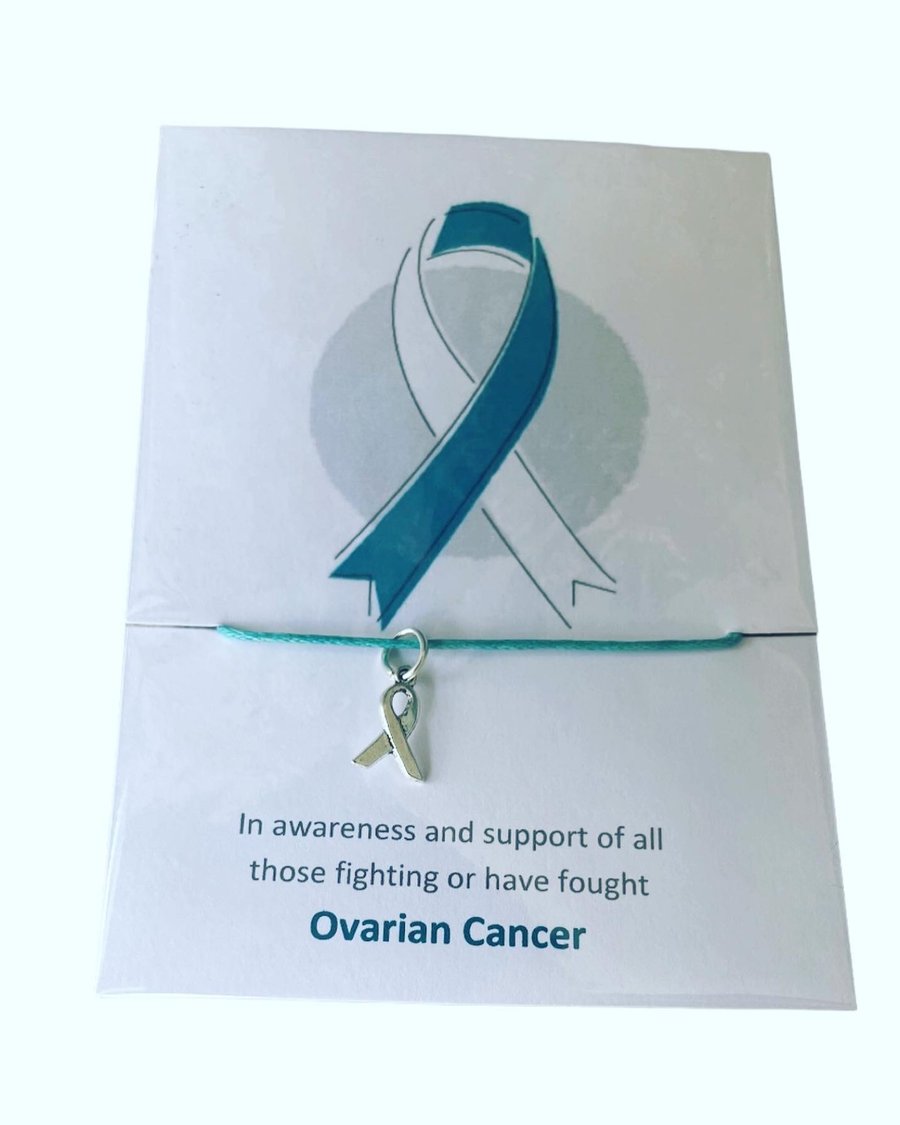 Bundle of 6 in awareness and support of ovarian cancer wish bracelets x6