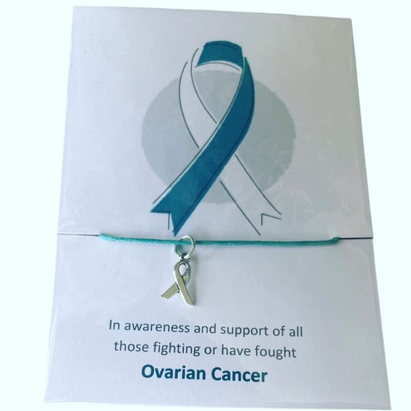 Bundle of 6 in awareness and support of ovarian cancer wish bracelets x6