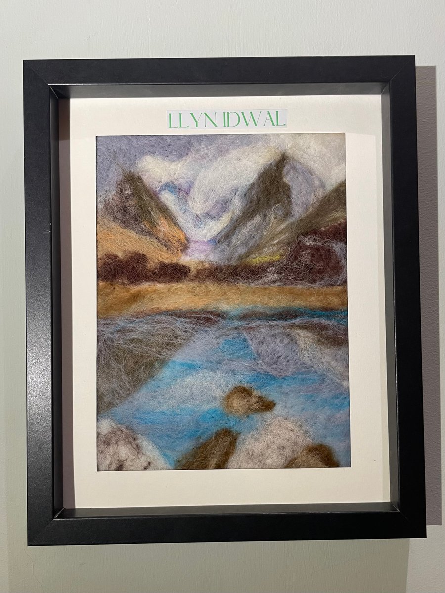 Llyn Idwal, Snowdonia – Hand-Felted Merino Wool Landscape (Original Textile Art)