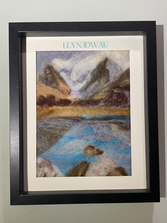 Llyn Idwal, Snowdonia – Hand-Felted Merino Wool Landscape (Original Textile Art)