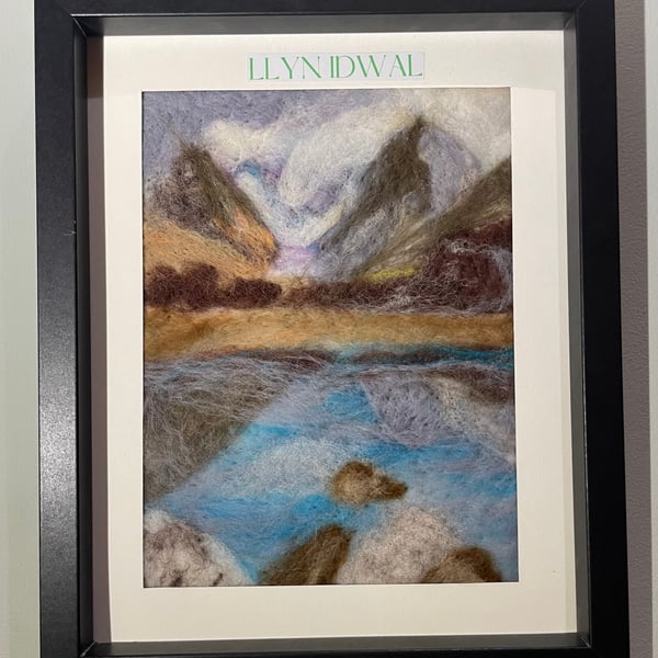Llyn Idwal, Snowdonia – Hand-Felted Merino Wool Landscape (Original Textile Art)