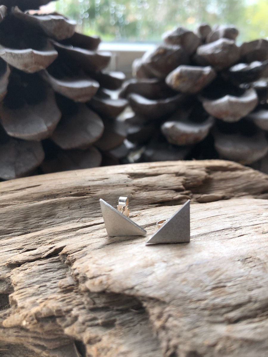 Sterling silver Triangle earrings