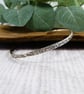 Silver Cuff - Embossed Abstract Pattern with Antiqued Finish. Size Medium - Image 3