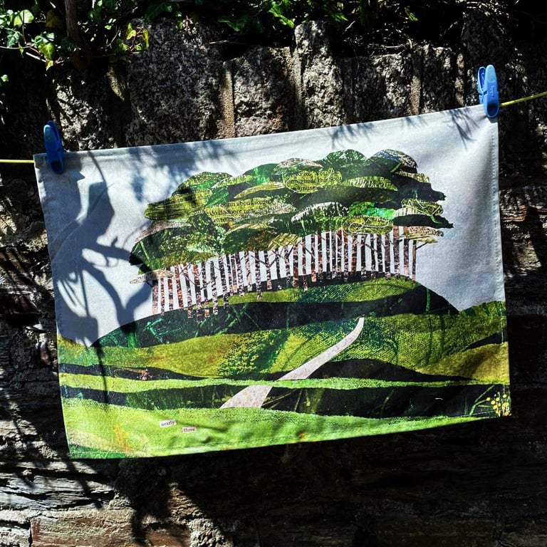 Nearly There Trees Tea Towel