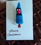 Hand crafted needle felt Christmas tree novelty brooch