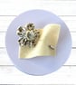 White Flower Lapel Pin, Wedding Buttonhole - Image 2