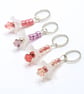 Floral Stitch Markers - Flowers with crystal beads - Crochet Option Available - Image 2