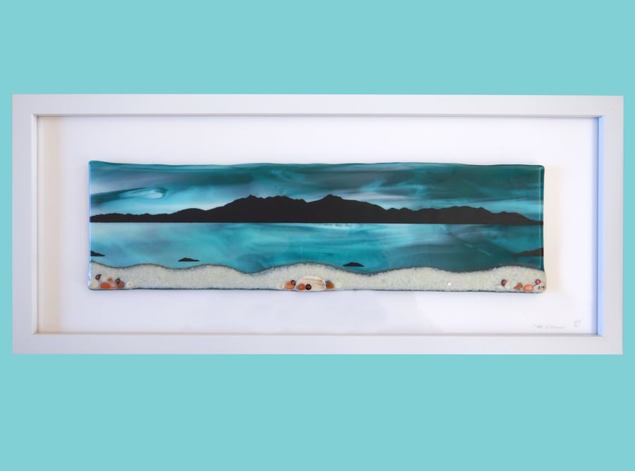 Handmade Fused Glass 'Isle of Arran' Picture