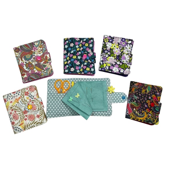 Sewing needle book, Liberty fabric needle pouch