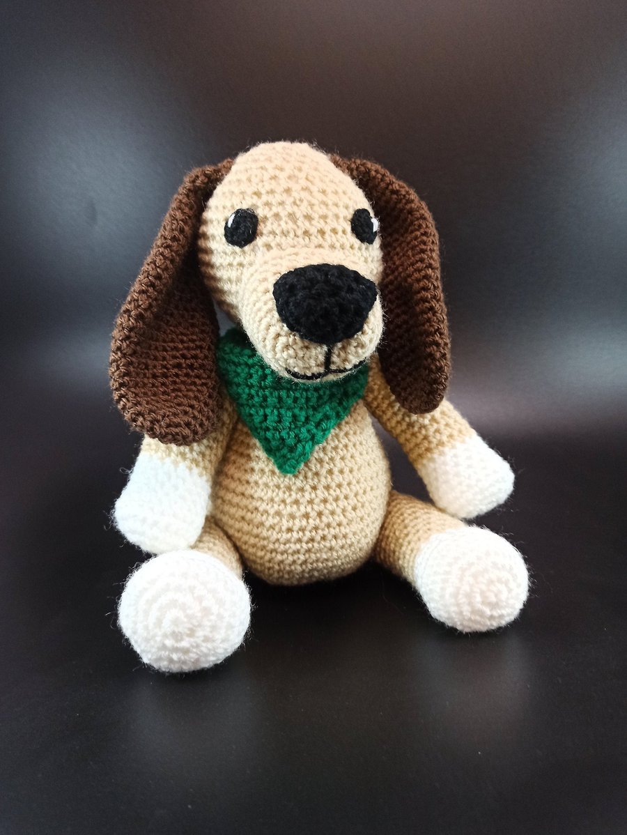 Crochet Dog Plush Toy: Handmade Stuffed Puppy Gift