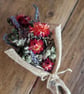 Mini dried flower bouquet - red