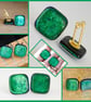 Dark Teal Glass Cufflinks - 4059 - Image 9