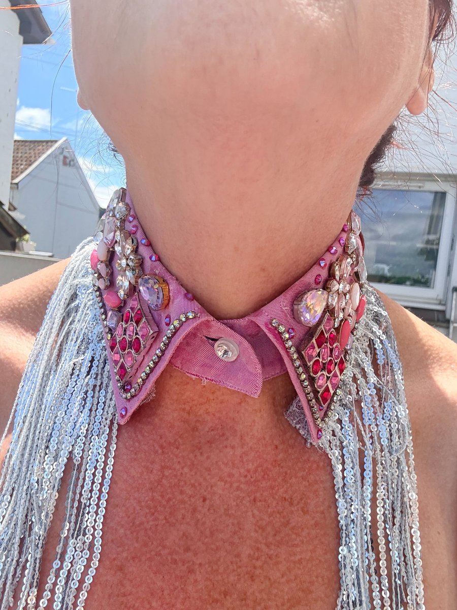 Neckcessory - pink & silver