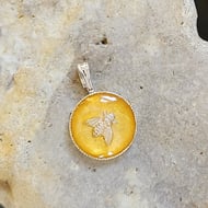 Bee Pendant in sterling silver with resin overlay