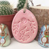 Pottery Easter Egg decoration Ceramic Easter Egg patterned egg bright pattern