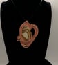 Inception Copper Wire Weave Jasper Pendant, handmade - Image 2