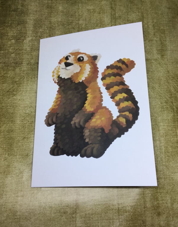 Red Panda Blank Greeting Card