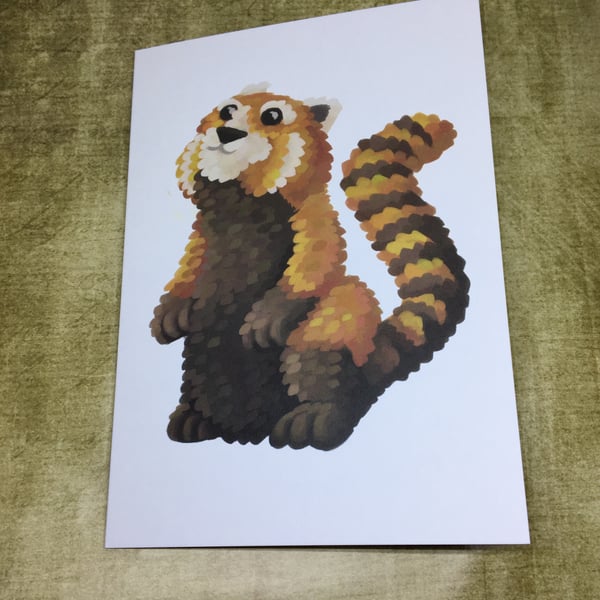 Red Panda Blank Greeting Card