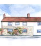 Bespoke Watercolour House Portrait Hand Painted Architectural Illustration