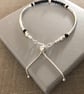 Sterling Silver Black Spinel Noodle Bracelet  - Image 4