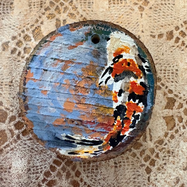 Koi carp - Hand-painted hanging artwork