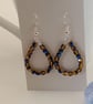 Fire polished glass loop earrings - Image 4