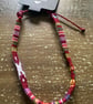 Handmade Red Multicolor Woven Cord Bracelet