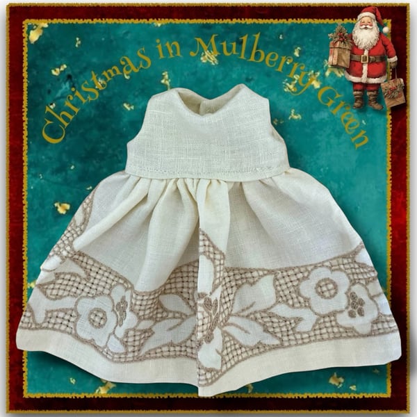 Embroidered Linen Dress 