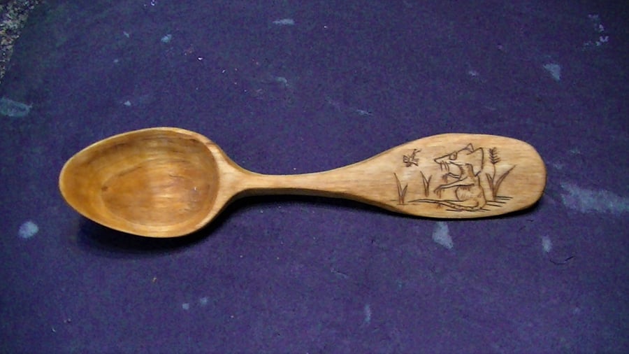 Hand carved Birch Eating Spoon