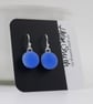 Periwinkle blue glass drop earrings - Image 4