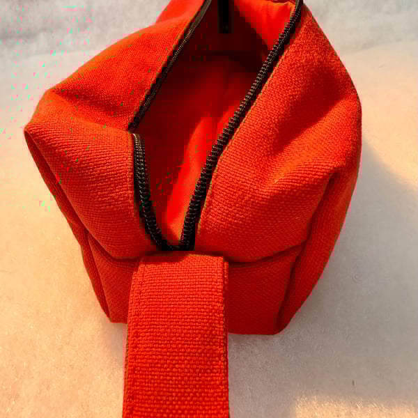 Bright red - Boxy zipped pencil case