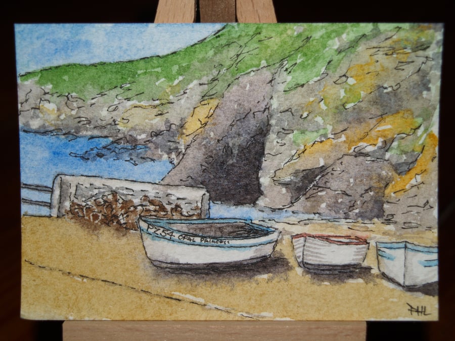 ACEO Original watercolour Cornwall
