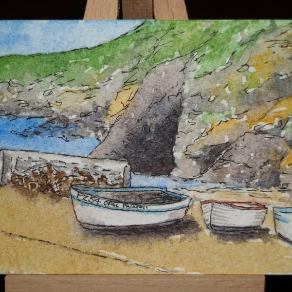 ACEO Original watercolour Cornwall