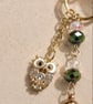 Sparkling Owl Bag Charm or Keyring with Austrian Crystals & Tassel - Image 2
