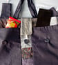 Bag with pockets, briefcase style bag . Document carrier. Music bag - Image 4