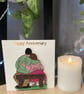Handmade quilled Anniversary Card
